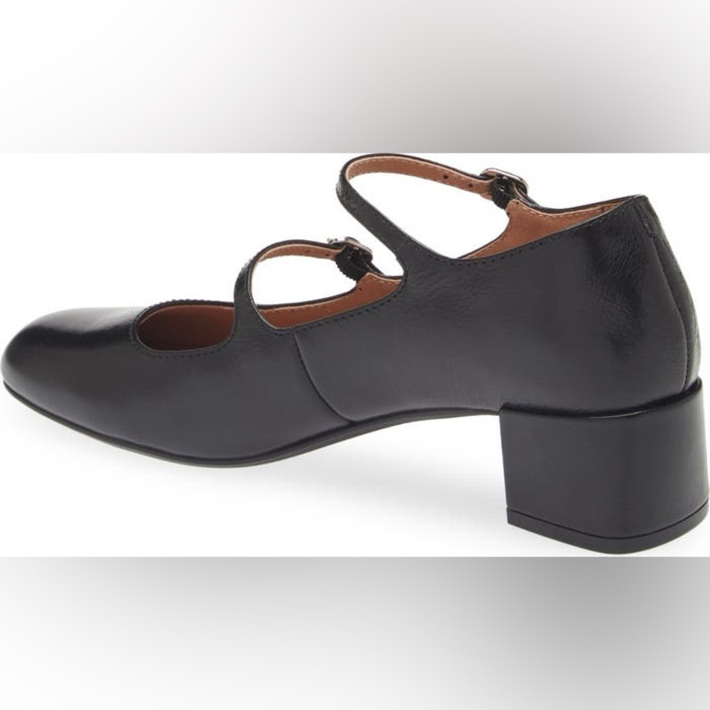 Madewell Nettie Heeled Mary Jane in Black Leather sz 7.5 Women - Picture 6 of 8
